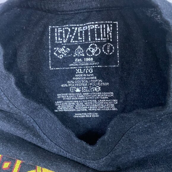 Led Zeppelin US Tour 1975 Icarus T Shirt Womens Size XL Black Tee Short Sleeve - Picture 3 of 7
